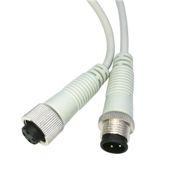 M12割草机、擦窗机防水连接线（金属螺母2-7P) 